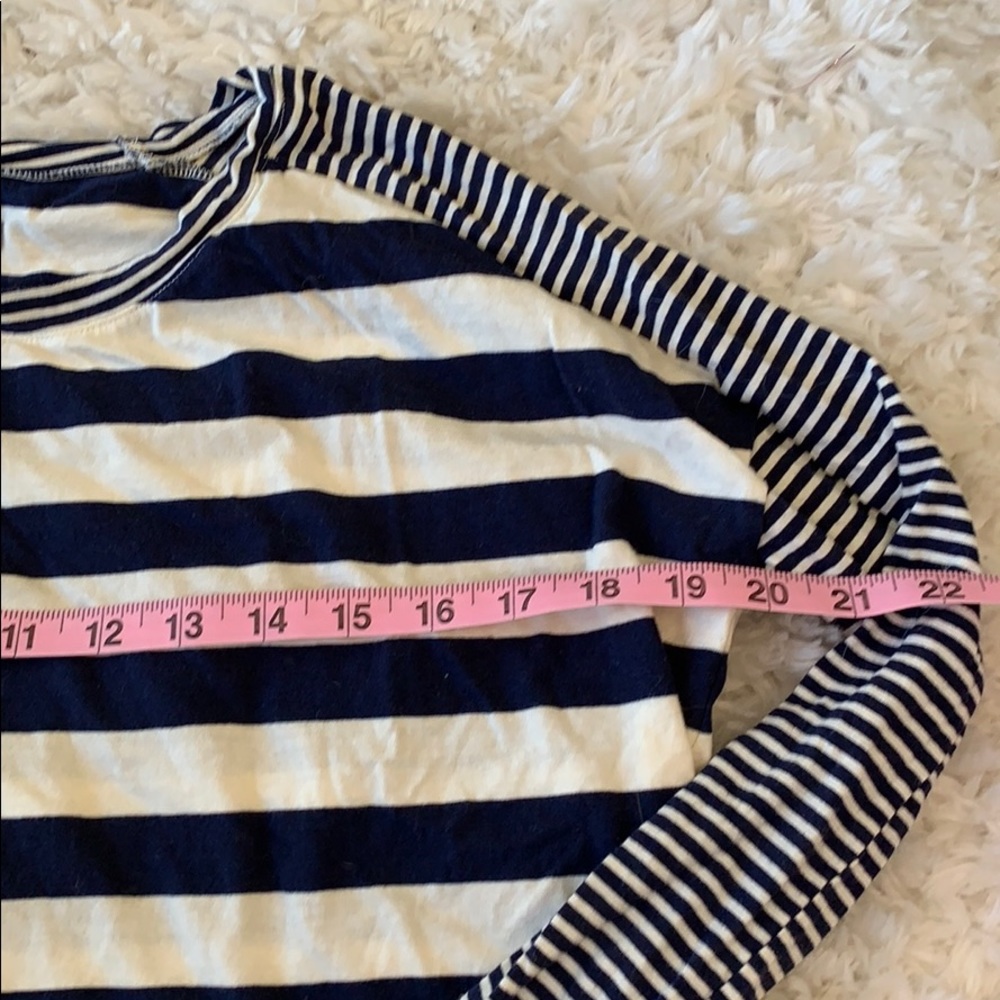 Aerie Women’s Blue White Stripe Cropped Long Sleeve Shirt Size XS - Picture 4 of 8
